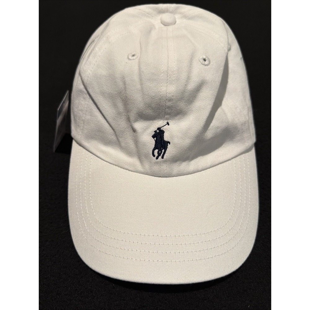 Polo Ralph Lauren White  Adjustable Embroidered Baseball Cap NWT